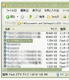 MyDocument内の動画ファイル一覧