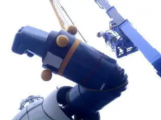 実物大鉄人28号 10日目 左腕取り付け中