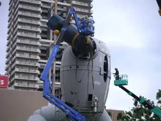 実物大鉄人28号 10日目 後ろから見た状況
