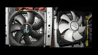 左：標準ファン 右：GELID Silent12 PWM