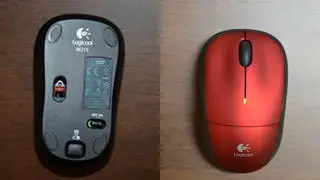 マウスの電源を入れて確認。